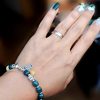 Armband-Blauwasser-Jade-06 Damen Armband Silber mit Grün Blauer Echt Stein Jade Zylinderperlen-Wohlstand und Glück Geschenke