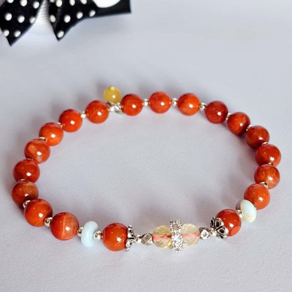 Armband roter Achat Detail Bilder