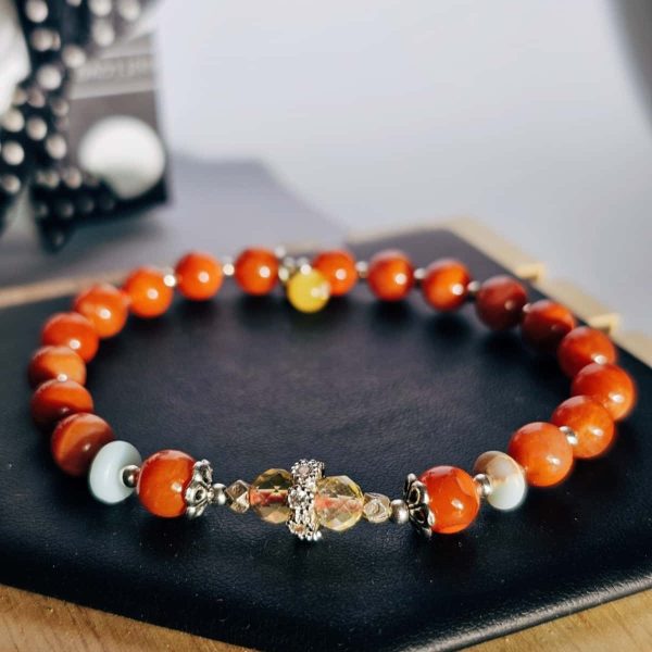 Armband roter Achat Detail Bilder