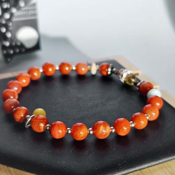 Armband roter Achat Detail Bilder