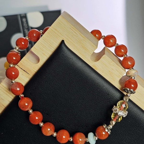 Armband roter Achat Detail Bilder