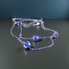 Amband-Aquamarin-Stern-Stahl-02 Armband Aquamarin Zirkonia Double Kette