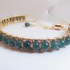 Armband-Blauwasserjade-02 Jade Naturstein Damenarmreif türkisgrün vergoldeter Draht