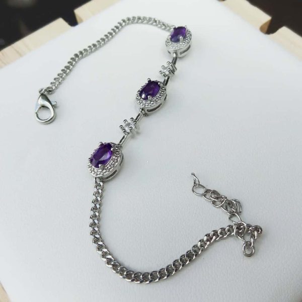 Armband-Stahl-Amethyst