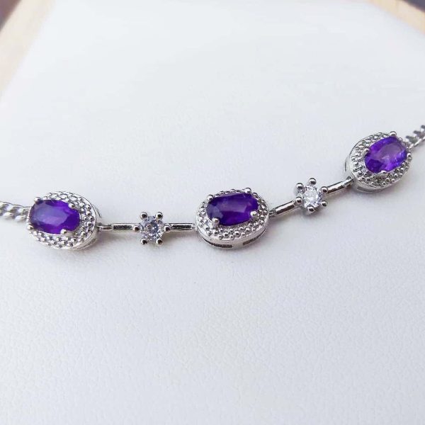 Armband-Stahl-Amethyst