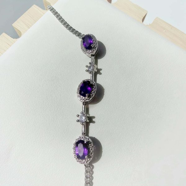 Armband-Stahl-Amethyst