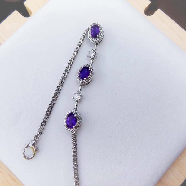 Armband-Stahl-Amethyst