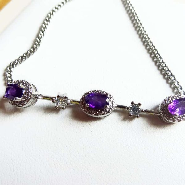 Armband-Stahl-Amethyst