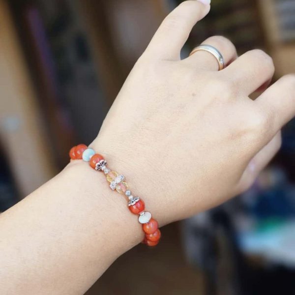 Armband roter Achat Probebild vorne