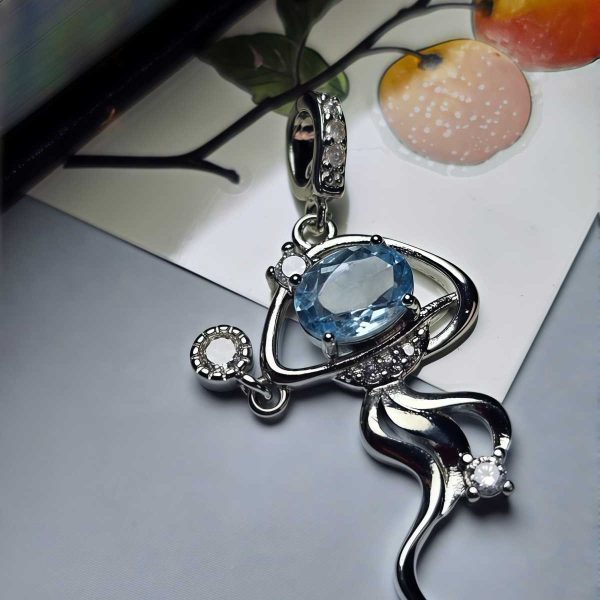 HA-TDS-03-1 Topas Anhänger Damen, Quallen Ozean Design für Weiseheit