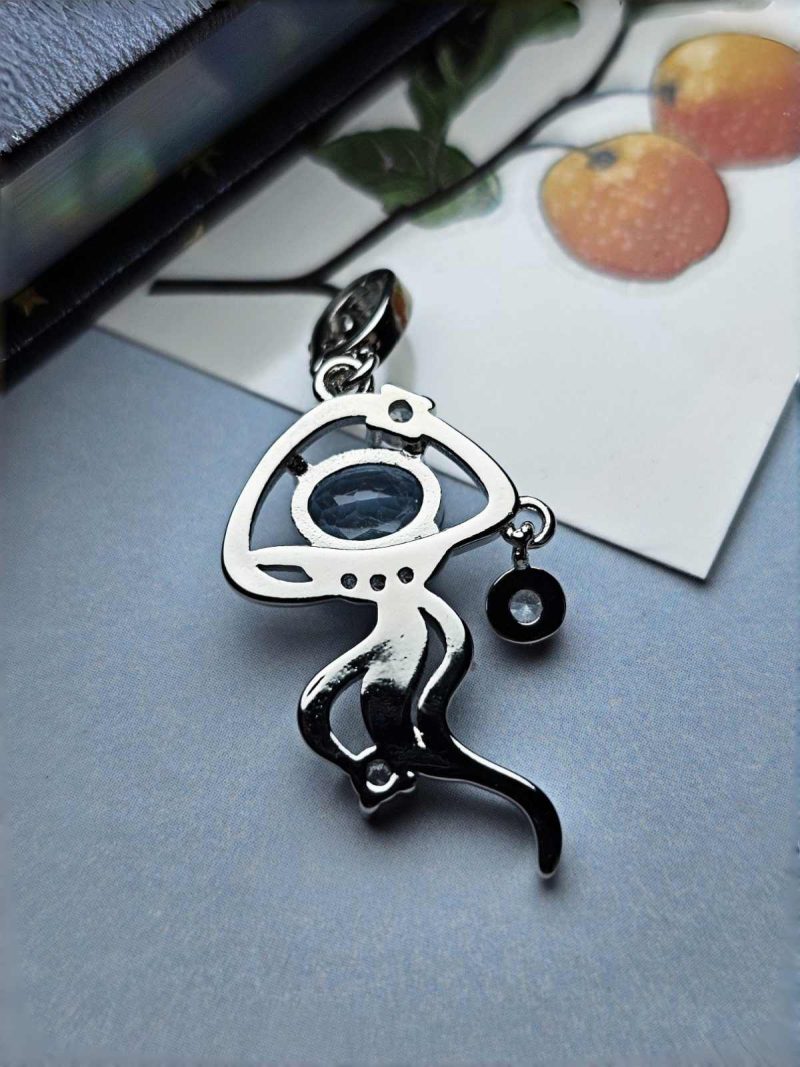 HA-TDS-03-5 Topas Anhänger Damen, Quallen Ozean Design für Weiseheit