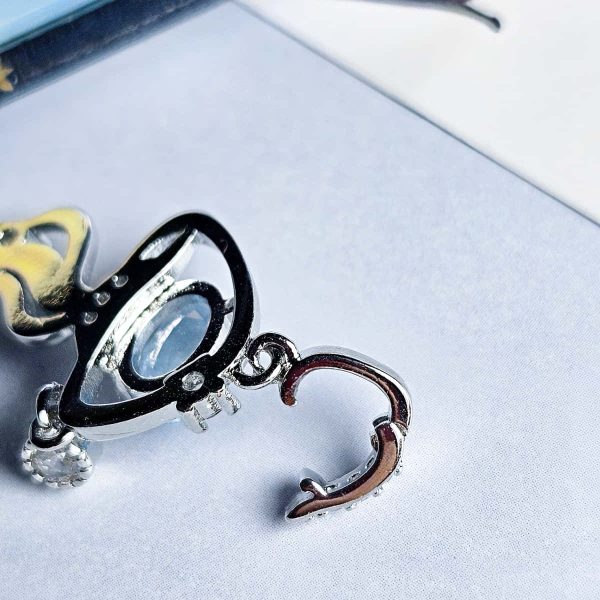 HA-TDS-03-6 Topas Anhänger Damen, Quallen Ozean Design für Weiseheit