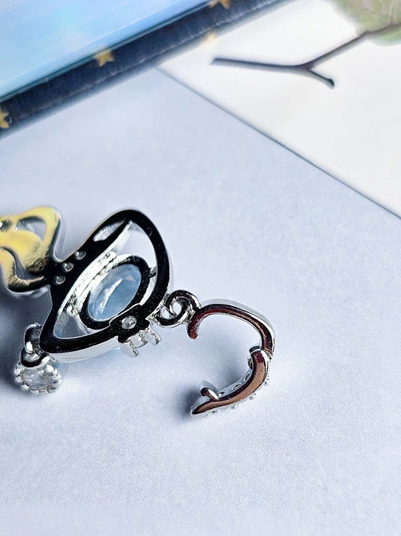 HA-TDS-03-6 Topas Anhänger Damen, Quallen Ozean Design für Weiseheit