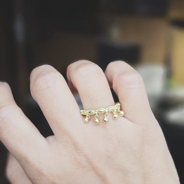 Boho Vintage Ring goldfarben für Damen