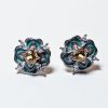 Ohring-BlaueEmaille-Gelberquarz-01 Ohring-BlaueEmaille-Gelberquarz