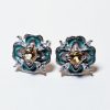 Ohring-BlaueEmaille-Gelberquarz-02 Ohring-BlaueEmaille-Gelberquarz