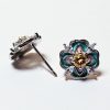 Ohring-BlaueEmaille-Gelberquarz-03 Ohring-BlaueEmaille-Gelberquarz