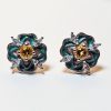 Ohring-BlaueEmaille-Gelberquarz-04 Ohring-BlaueEmaille-Gelberquarz