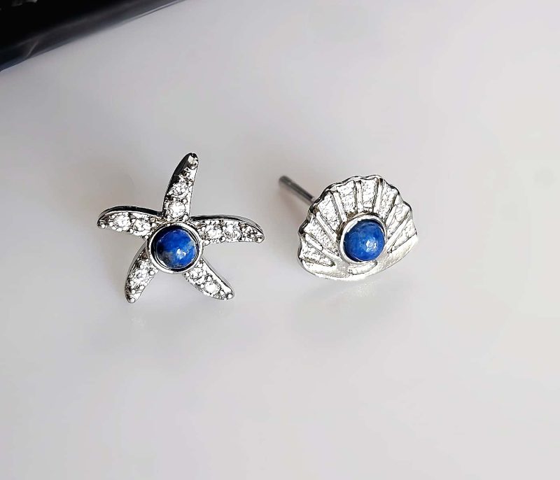 Ohrring-Ocean-05 Ohrringe Ohrstecker Ocean S925 Nadeln Lapislazuli Meer Ocean