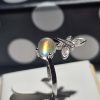 Ring-Mondstein-09 Damenringe Mondstein Madagascar Schmetterling 925 Sterling Silber