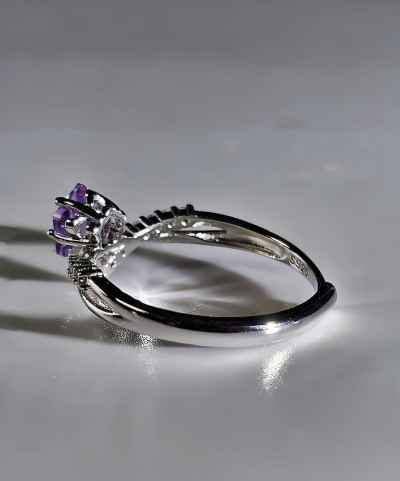 Sterling Silber Amethyst Sternring