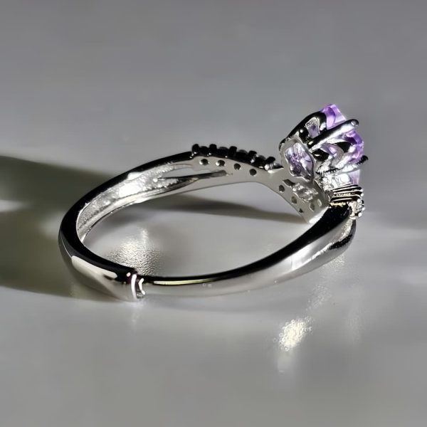Sterling Silber Amethyst Sternring