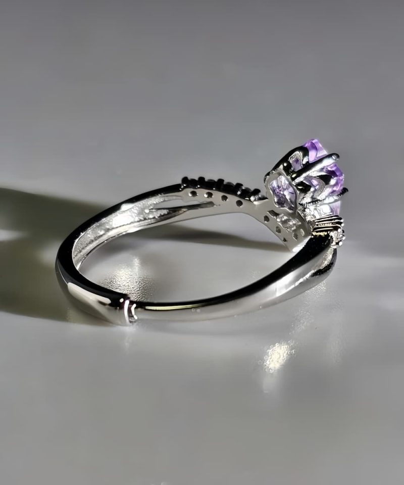 Sterling Silber Amethyst Sternring
