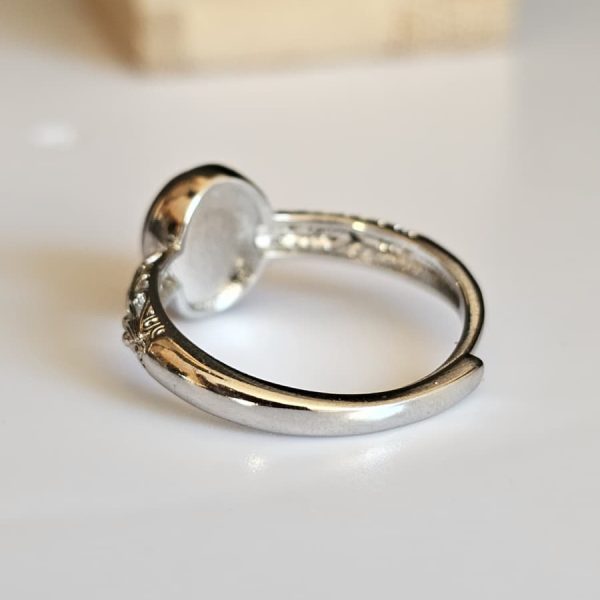 Ringe-DR0013-03 Damenring mit Schwarzgoldene Super Seven Edelstein