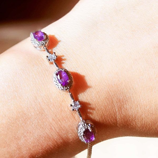Armband-Stahl-Amethyst