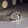 Ring-Kristal-01 Damen Ring mit Stein Klar Kristall