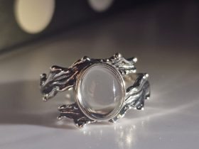 Ring-Kristal-01 Damen Ring mit Stein Klar Kristall