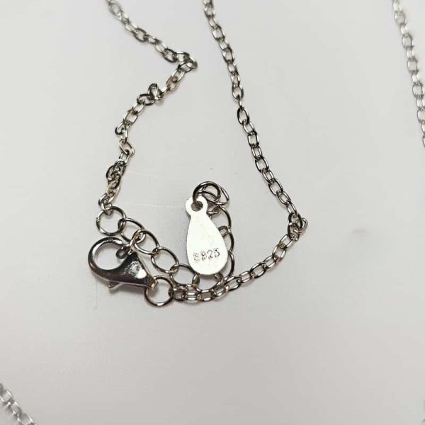 925er Silber Sternenlicht Halskette mit Weißkristall