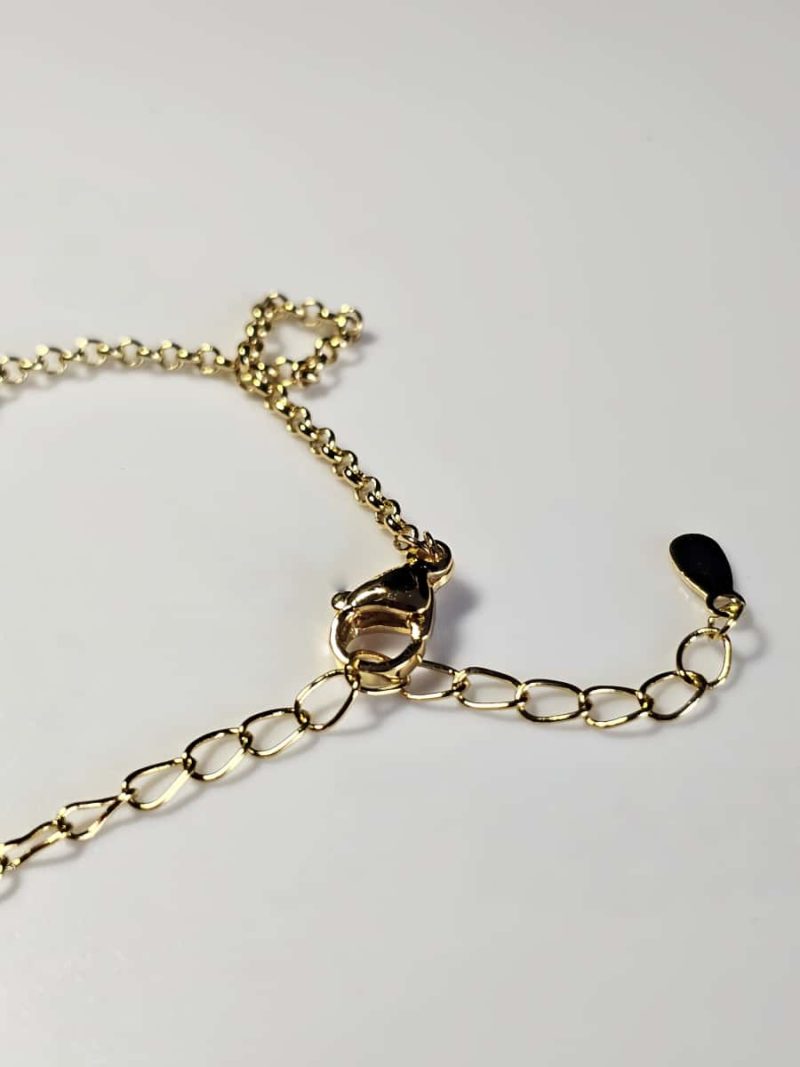 Vergoldete Kreuz und Würfeln Doppelanhänger Halskette