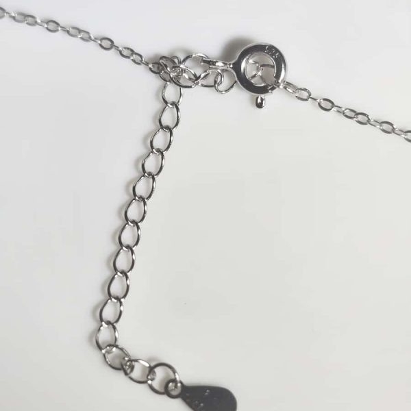 Silber Schleife Halskette mit Olivin anschließen