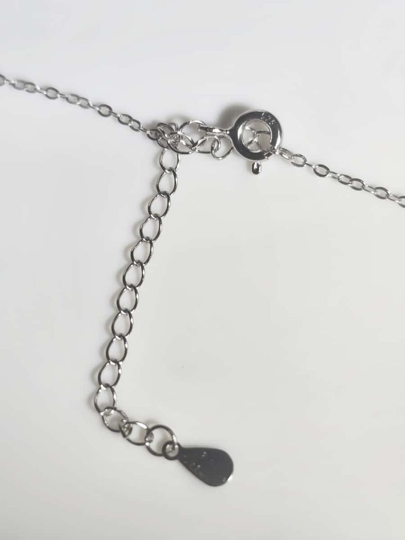 Silber Schleife Halskette mit Olivin anschließen