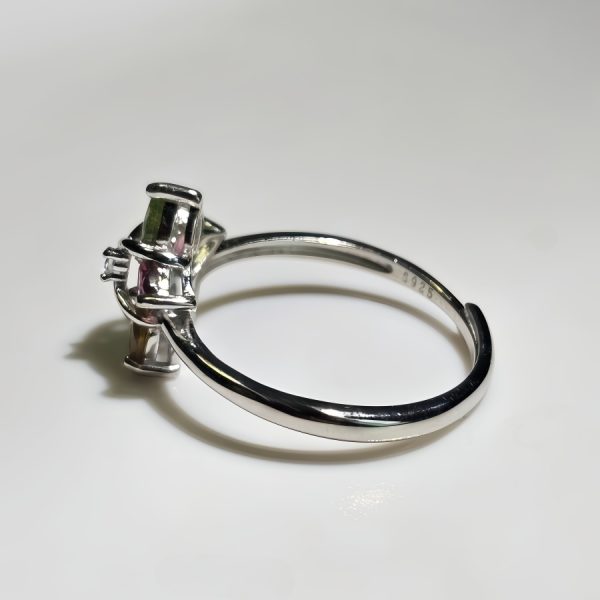 Silberring mit Edelsteinen im Fünfsterne-Design – Topas, Citrin, Peridot und farbigen Akzentsteinen