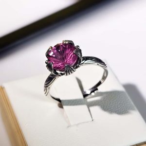 pinker Topas Ring