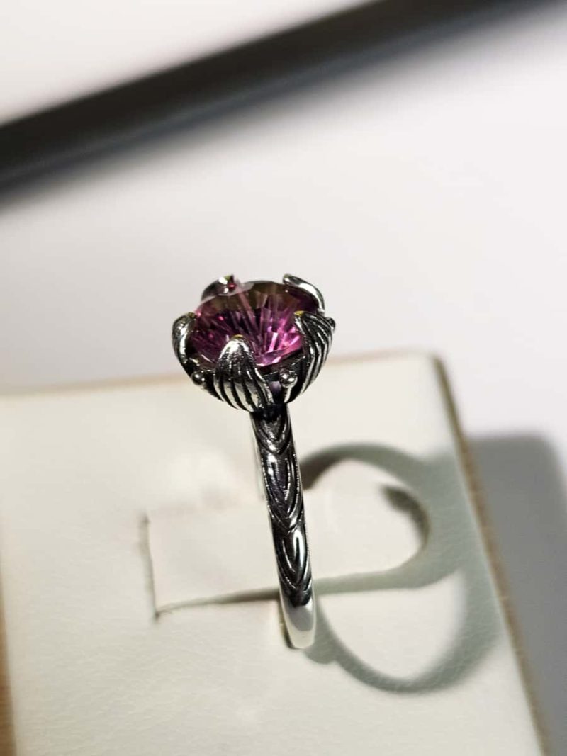 pinker Topas Ring