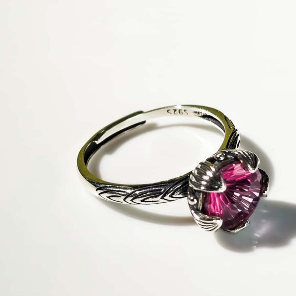 pinker Topas Ring