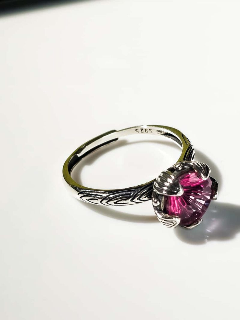 pinker Topas Ring