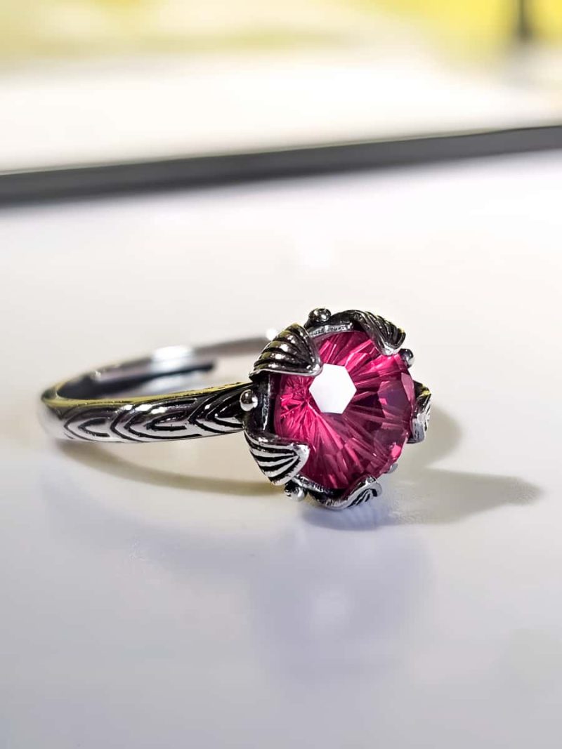 pinker Topas Ring