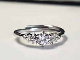 Zikonia-DR0021-02 Zirkonia Ring in Silberoptik – Diamantähnlicher Schliff