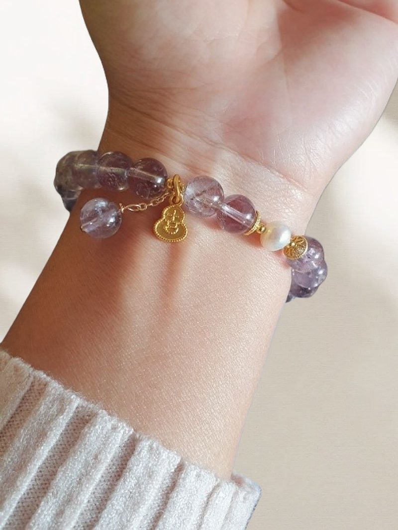 Armband Damen mit Amethyst und Perle