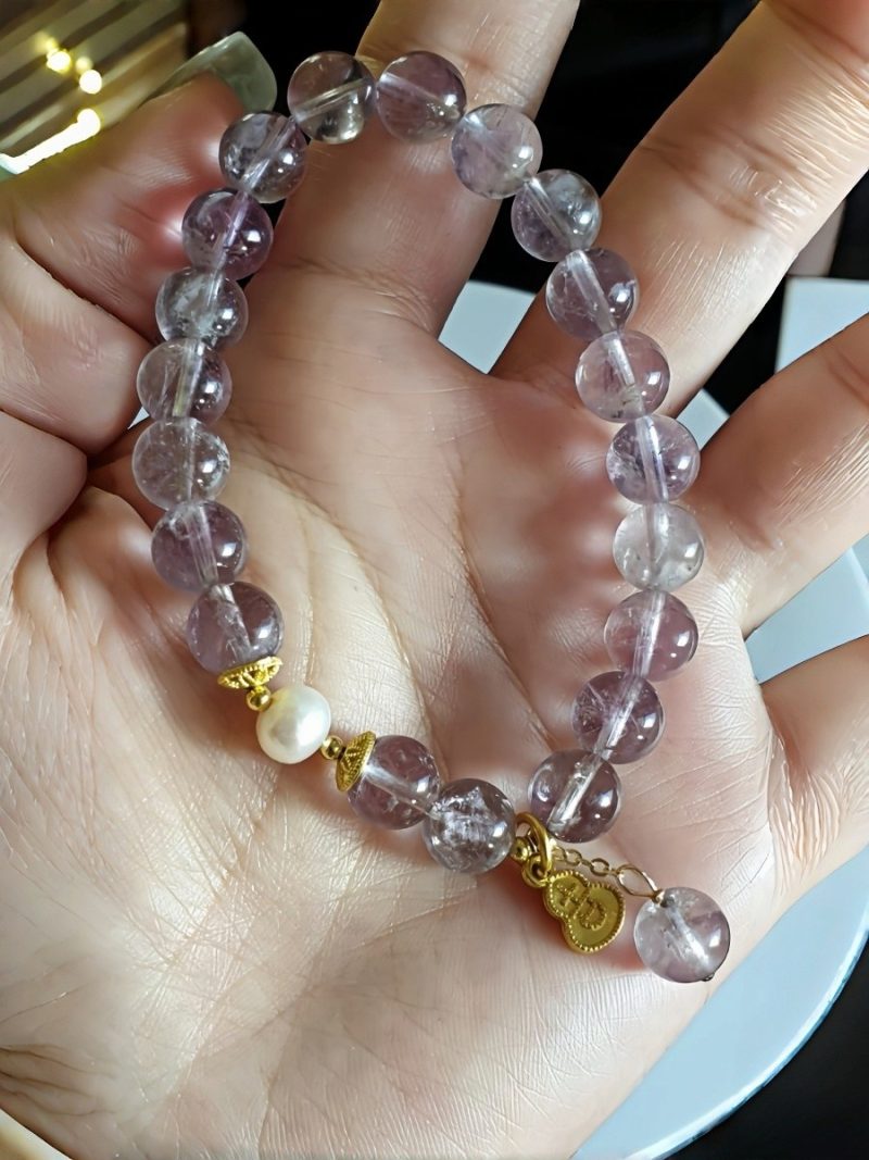 Armband Damen mit Amethyst und Perle