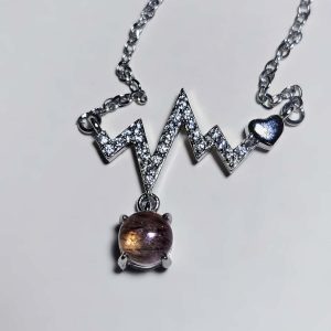 Heart-HK010-07 Moderne Damen Halskette Herzschlag Design