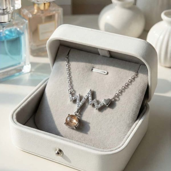 Herzschlag-HK015-01 Moderne Damen Halskette Herzschlag Design