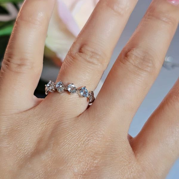 Damenring mit Stein Aquamarin Reifring