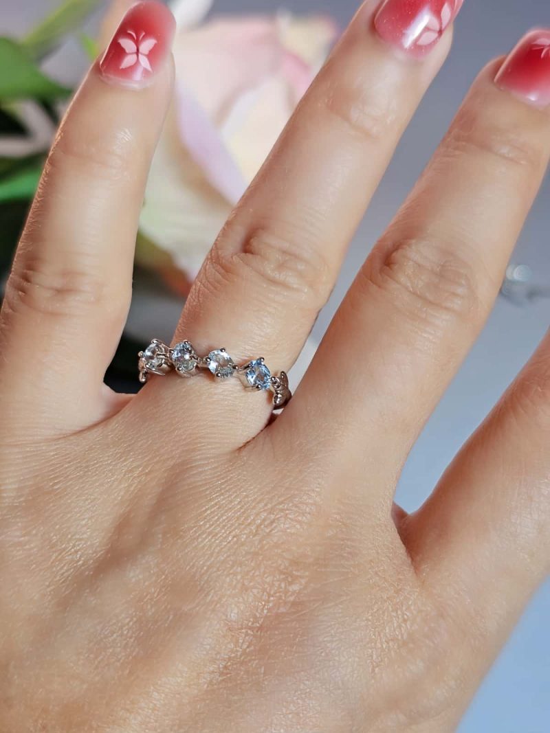 Damenring mit Stein Aquamarin Reifring