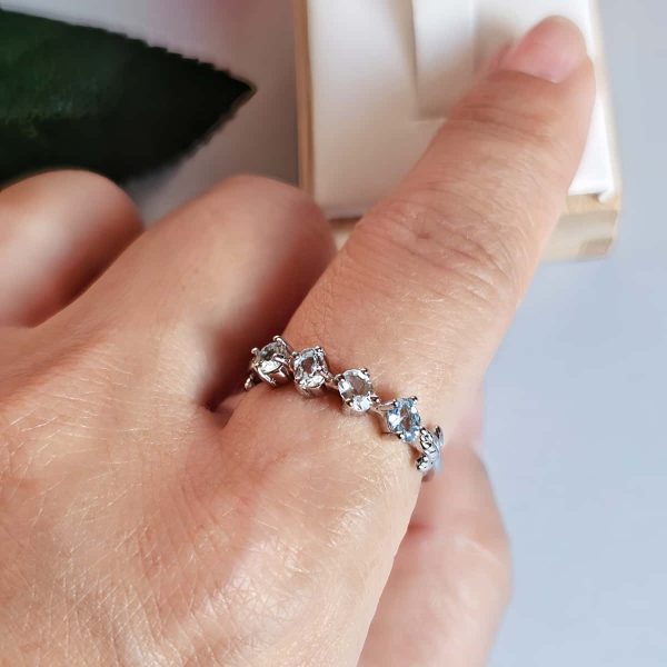 Damenring mit Stein Aquamarin Reifring