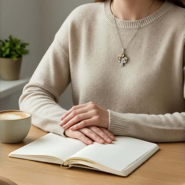 HA-TDS-02-7 Anhänger mit Citrin Quarz und Zirkonia Stein-Ballon Design